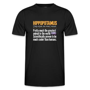 Hippopotame Hippopotame - T-shirt sport Homme - noir - Devant - AI Model Male 178 dark (178cm)