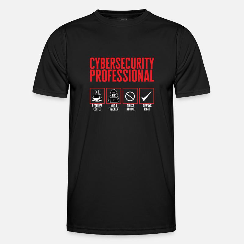 Cybersecurity Hackers IT Security - Men's Functional T-Shirt - black