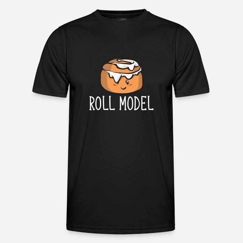 Zimtschnecke - Männer Funktions-T-Shirt - Schwarz