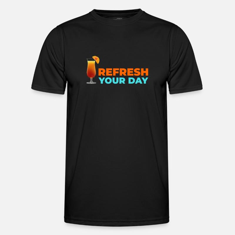 Refresh your day! - Men's Functional T-Shirt - black
