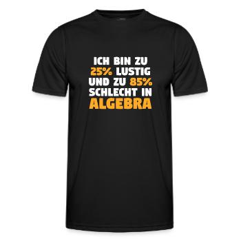 Mathematik Mathe Rechnen Algebra - Männer Funktions-T-Shirt - Schwarz - Vorne - AI Model Male 178 dark (178cm)