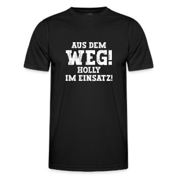 Holly Lustiger Spruch Vorname Name Holly - Männer Funktions-T-Shirt - Schwarz - Vorne - AI Model Male 178 dark (178cm)