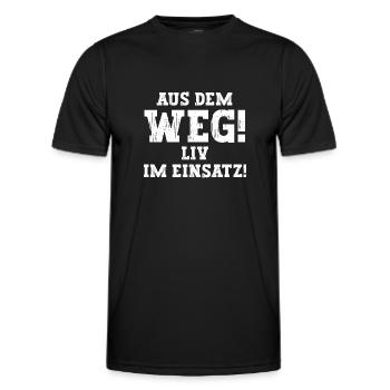 Liv Lustiger Spruch Vorname Name Liv - Männer Funktions-T-Shirt - Schwarz - Vorne - AI Model Male 178 dark (178cm)