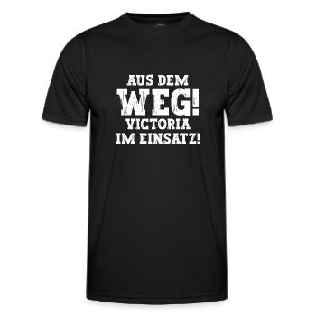 Victoria Lustiger Spruch Vorname Name Victoria - Männer Funktions-T-Shirt - Schwarz - Vorne - AI Model Male 178 dark (178cm)