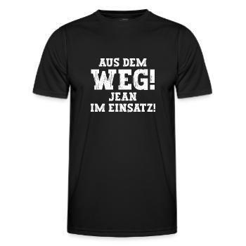 Jean Lustiger Spruch Vorname Name Jean - Männer Funktions-T-Shirt - Schwarz - Vorne - AI Model Male 178 dark (178cm)