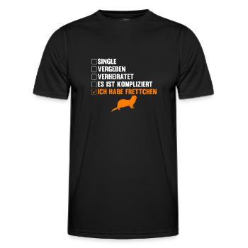 Es ist kompliziert ich habe Frettchen - Männer Funktions-T-Shirt - Schwarz - Vorne - AI Model Male 178 dark (178cm)