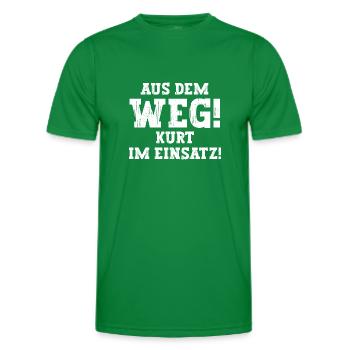 Kurt Lustiger Spruch Vorname Name Kurt - Männer Funktions-T-Shirt - Kelly Green - Vorne - AI Model Male 178 dark (178cm)