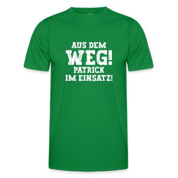 Patrick Lustiger Spruch Vorname Name Patrick - Männer Funktions-T-Shirt - Kelly Green - Vorne - AI Model Male 178 dark (178cm)