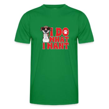 Italian Greyhound Greyhound Dogs - Men's Functional T-Shirt - kelly green - Front - AI Model Male 178 dark (178cm)