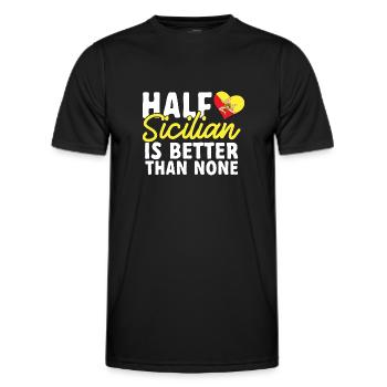 Sicily Flag Italy Sicily - Men's Functional T-Shirt - black - Front - AI Model Male 178 dark (178cm)