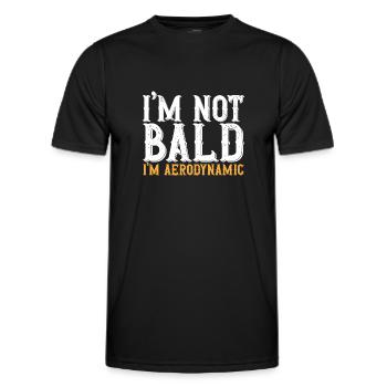 Bald Head Baldness Beard Bald Head - Men's Functional T-Shirt - black - Front - AI Model Male 178 dark (178cm)