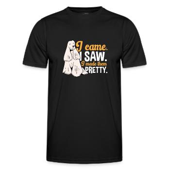 Dog Salon Dogs Hairdresser - Men's Functional T-Shirt - black - Front - AI Model Male 178 dark (178cm)