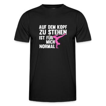 Handstand Turnerin Handstände Geschenk - Männer Funktions-T-Shirt - Schwarz - Vorne - AI Model Male 178 dark (178cm)