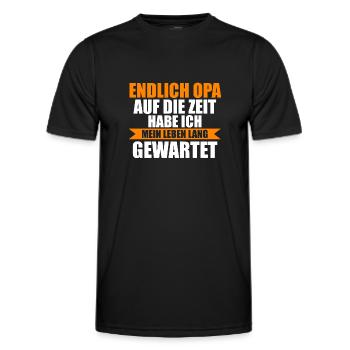 Großvater Großpapa Opi Opa - Männer Funktions-T-Shirt - Schwarz - Vorne - AI Model Male 178 dark (178cm)