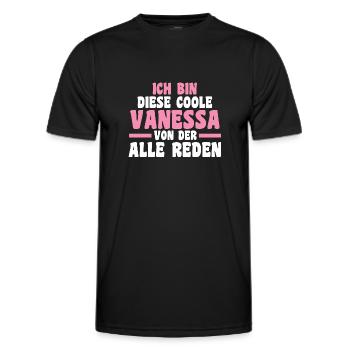 Vanessa - Männer Funktions-T-Shirt - Schwarz - Vorne - AI Model Male 178 dark (178cm)