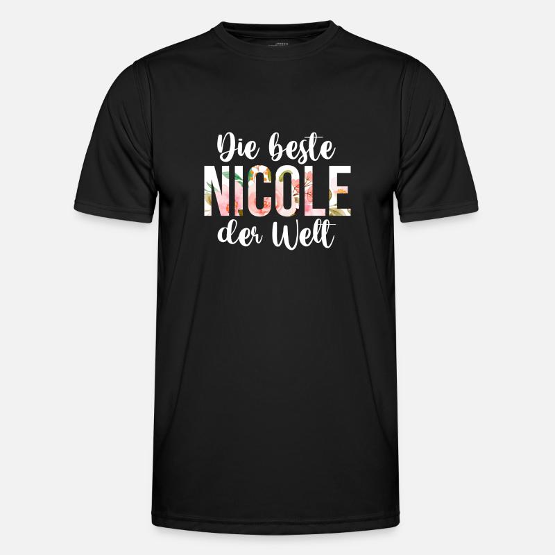 Nicole - Männer Funktions-T-Shirt - Schwarz