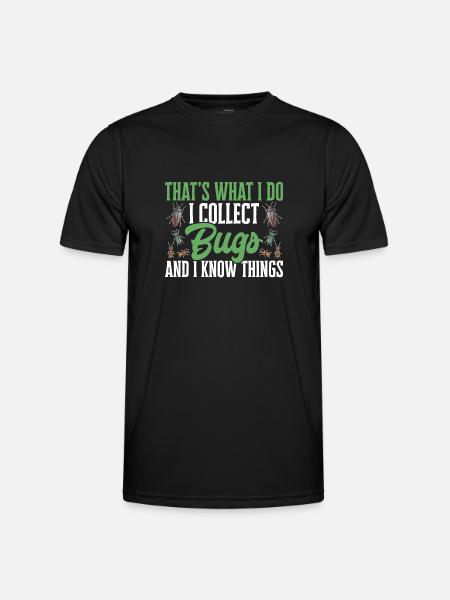Insektsamlere, insekter, billeelskere, entomologer - Funktionsshirt til herrer - sort