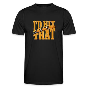 Tir au piège Tir au pigeon en argile Skeet - T-shirt sport Homme - noir - Devant - AI Model Male 178 dark (178cm)