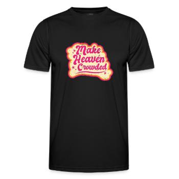 Make Heaven Crowded Bible Scripture Jesus - Men's Functional T-Shirt - black - Front - AI Model Male 178 dark (178cm)