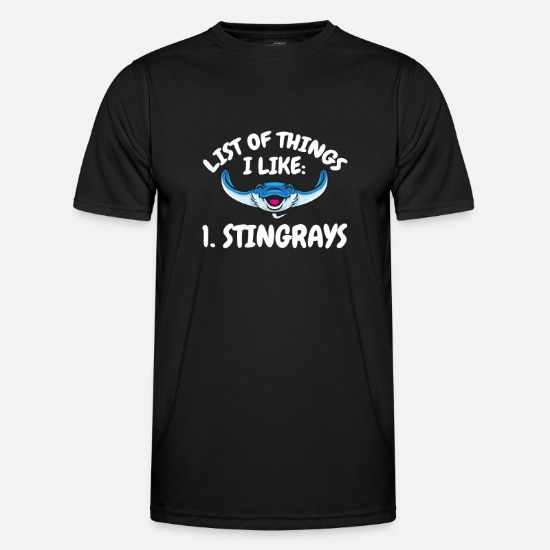 Stachelrochen Mantarochen Ozean Rochen - Männer Funktions-T-Shirt - Schwarz