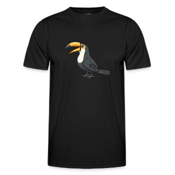 Tukan Vogel Regenwald - Männer Funktions-T-Shirt - Schwarz - Vorne - AI Model Male 178 dark (178cm)