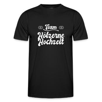 5. Hochzeitstag Ehe 5 Jahre Ehe Geschenk - Männer Funktions-T-Shirt - Schwarz - Vorne - AI Model Male 178 dark (178cm)
