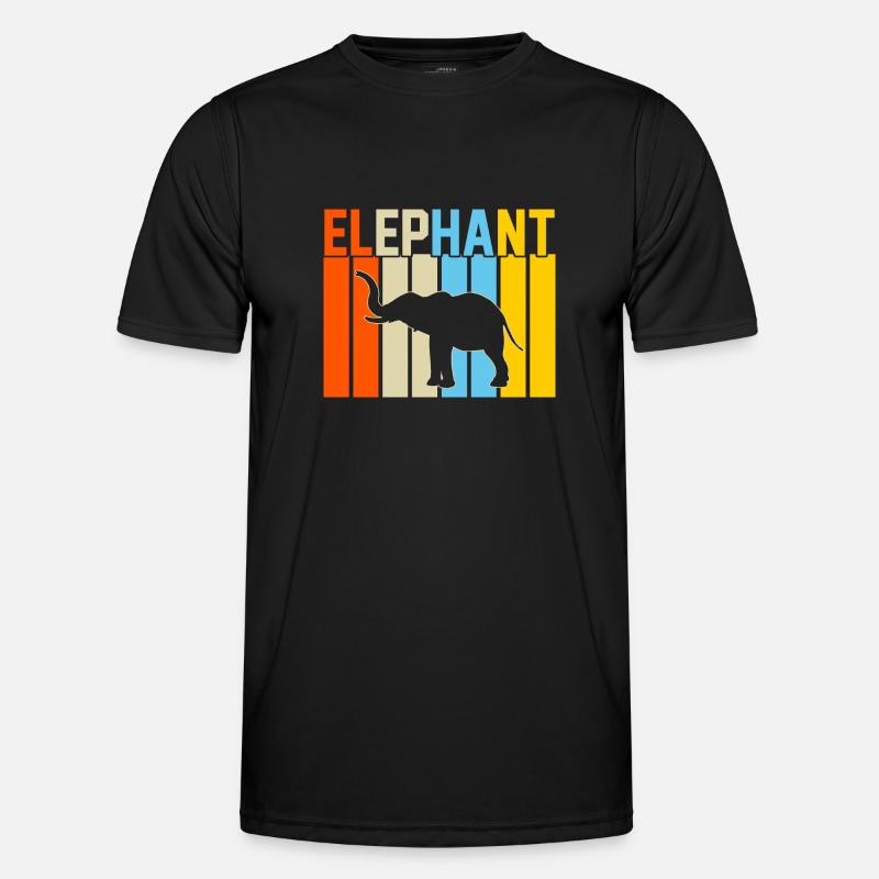 Elefant Retro-Design Elefantengeschenk Männer Funktions-T-Shirt