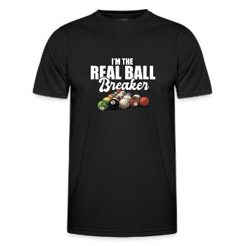 I'm The Ball Breaker Funny Pool Billiard Player - Men's Functional T-Shirt - black - Front - AI Model Male 178 dark (178cm)