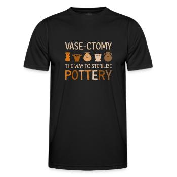 Ceramic Pottery Clay Clay Hobby Gift - Men's Functional T-Shirt - black - Front - AI Model Male 178 dark (178cm)