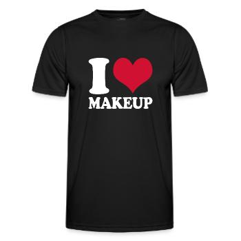 Schminken I Love Makeup - Männer Funktions-T-Shirt - Schwarz - Vorne - AI Model Male 178 dark (178cm)