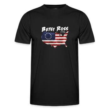 4 juillet Betsy Ross - T-shirt sport Homme - noir - Devant - AI Model Male 178 dark (178cm)