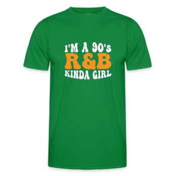 Je suis une R’b Kinda Girl des années 90 18 - T-shirt sport Homme - vert - Devant - AI Model Male 178 dark (178cm)