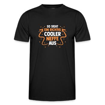 Cooler Neffe - Männer Funktions-T-Shirt - Schwarz - Vorne - AI Model Male 178 dark (178cm)
