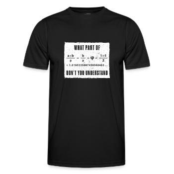 Fibonacci Folge Kunst Goldener Schnitt Mathe - Männer Funktions-T-Shirt - Schwarz - Vorne - AI Model Male 178 dark (178cm)