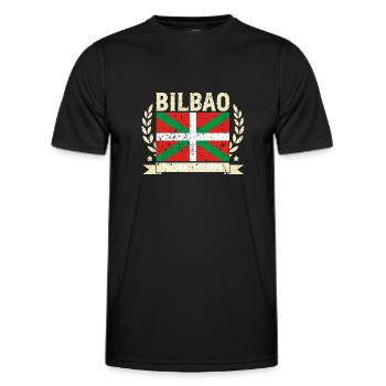 Euskal Herria Spanien Baskenland Herkunft - Männer Funktions-T-Shirt - Schwarz - Vorne - AI Model Male 178 dark (178cm)