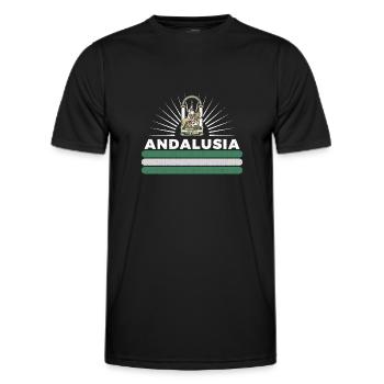 Andalusien autonome Gemeinschaft Spanien - Männer Funktions-T-Shirt - Schwarz - Vorne - AI Model Male 178 dark (178cm)