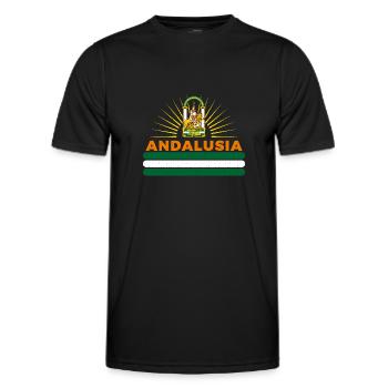 Andalusien autonome Gemeinschaft Spanien - Männer Funktions-T-Shirt - Schwarz - Vorne - AI Model Male 178 dark (178cm)