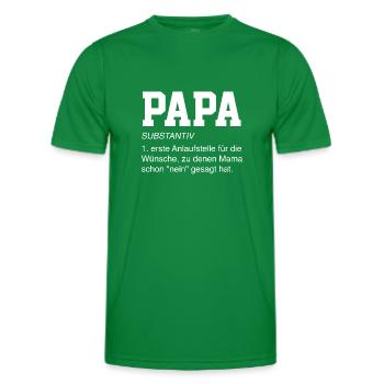 Papa Familie Väter Geschenk - Männer Funktions-T-Shirt - Kelly Green - Vorne - AI Model Male 178 dark (178cm)