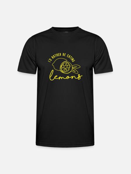 Eating Lemons Summer Lemonade Citrus - Men's Functional T-Shirt - black