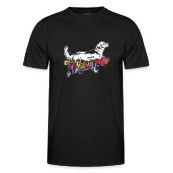 Golden Retriever Golden Retriever Mama - Men's Functional T-Shirt - black - Front - AI Model Male 178 dark (178cm)