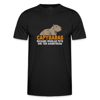 Capybara Nagetier - Männer Funktions-T-Shirt - Schwarz - Vorne - AI Model Male 178 dark (178cm)