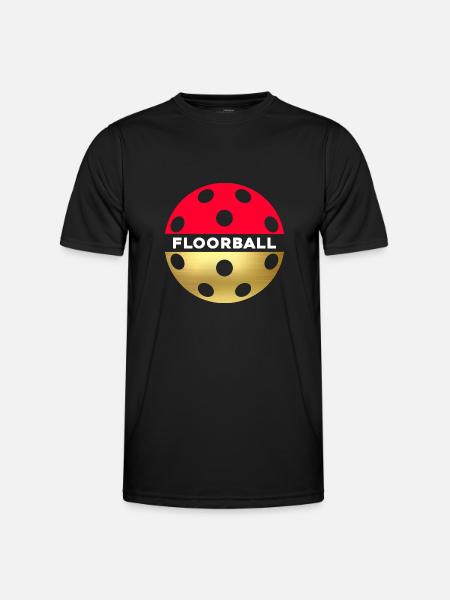 Floorball palla da floorball Giocatore di floorball - Maglietta sportiva per uomo - nero