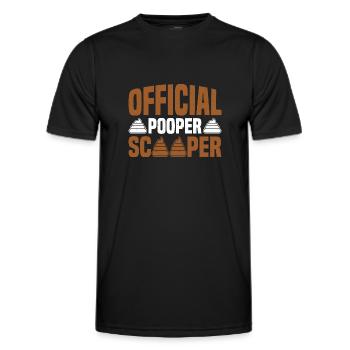 Official Pooper Scooper 60 - Männer Funktions-T-Shirt - Schwarz - Vorne - AI Model Male 178 dark (178cm)