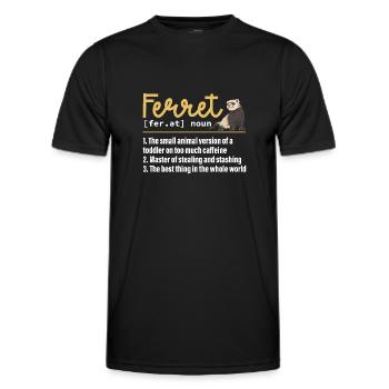 Furet, propriétaire de furet - T-shirt sport Homme - noir - Devant - AI Model Male 178 dark (178cm)