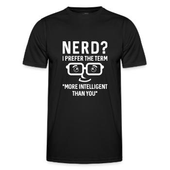 Nerd Intelligent - T-shirt sport Homme - noir - Devant - AI Model Male 178 dark (178cm)