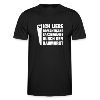 Ich Liebe Romantische Spaziergänge im Baumarkt - Männer Funktions-T-Shirt - Schwarz - Vorne - AI Model Male 178 dark (178cm)