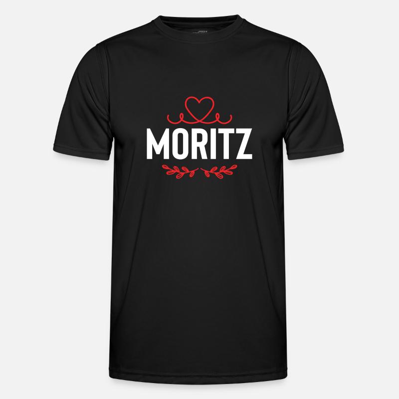 Moritz - Männer Funktions-T-Shirt - Schwarz