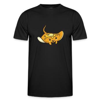 Raies pastenagues, raies manta, raies océaniques, raies - T-shirt sport Homme - noir - Devant - AI Model Male 178 dark (178cm)