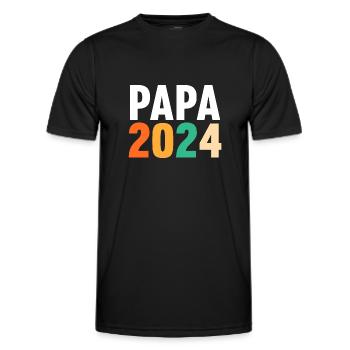Dad-to-be 2037 - Men's Functional T-Shirt - black - Front - AI Model Male 178 dark (178cm)