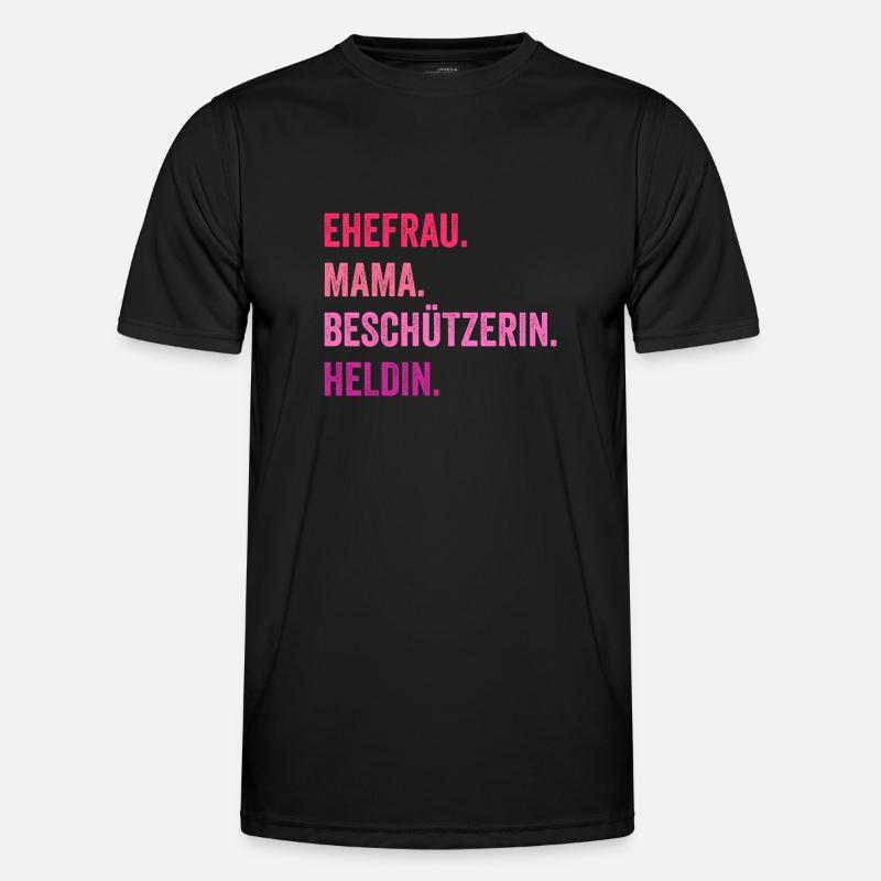 Ehefrau Mutter Mama - Männer Funktions-T-Shirt - Schwarz